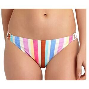 California Waves Womens Striped Ring Detail Swim Bottom Separates X-Large